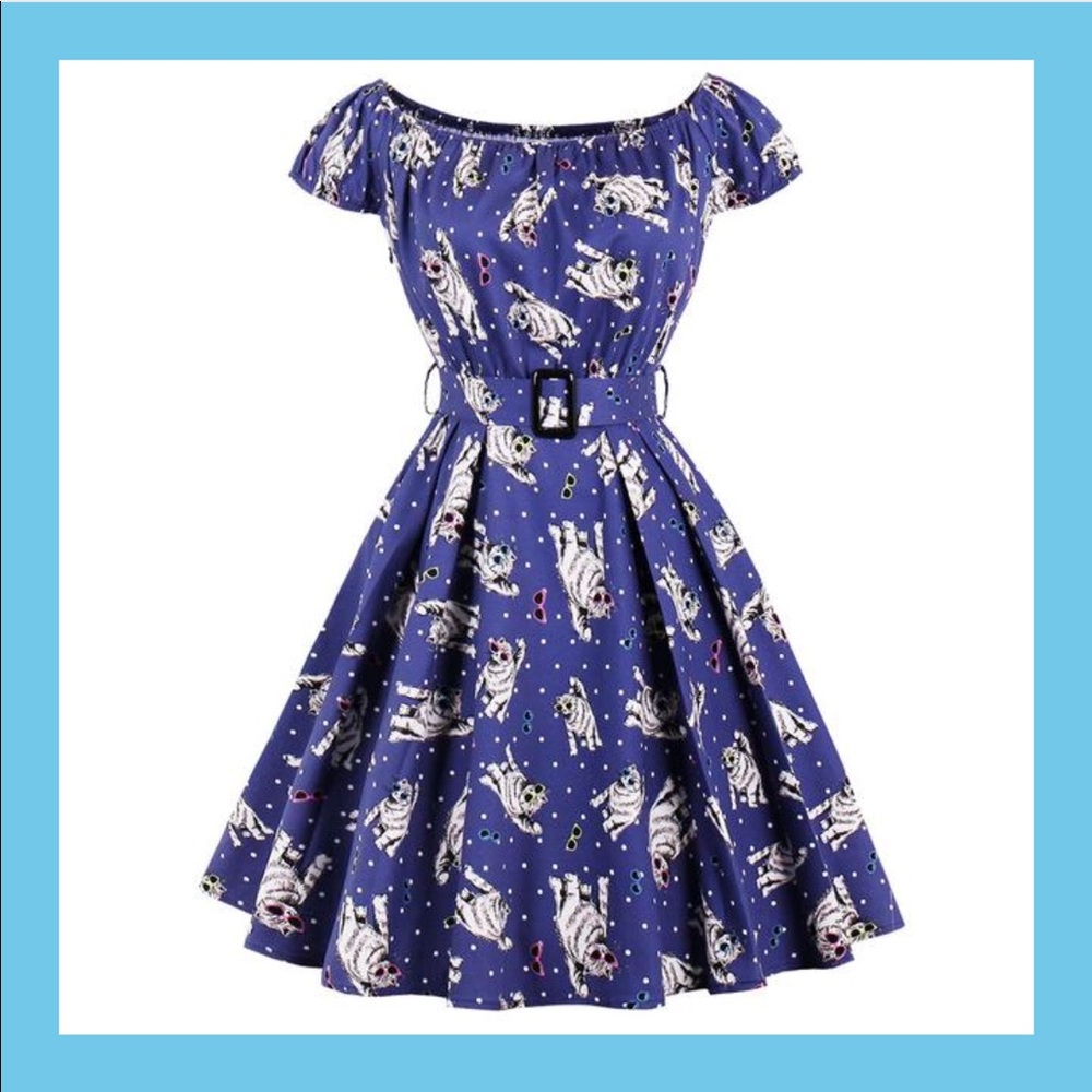 Cotton Kitty Dress with Belt